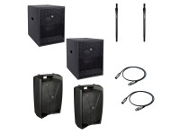 Proel Sistema de Som Completo para Bandas, Bares e Música ao Vivo – S12A + V10PRO Proel Sistema de Som Completo para Bandas, Bares e Música ao Vivo – S12A + V10PRO